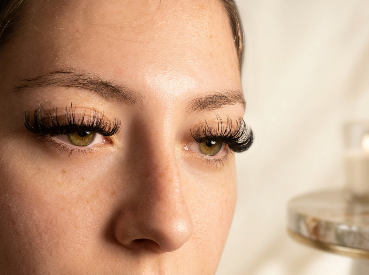Hybrid lash extensions by Bomblash.co Houston — certified lash tech